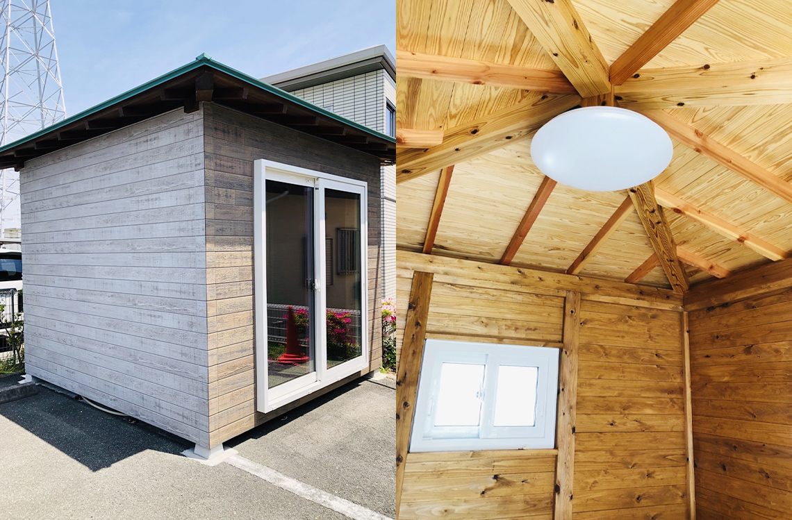 板倉工法で作った小さな倉庫